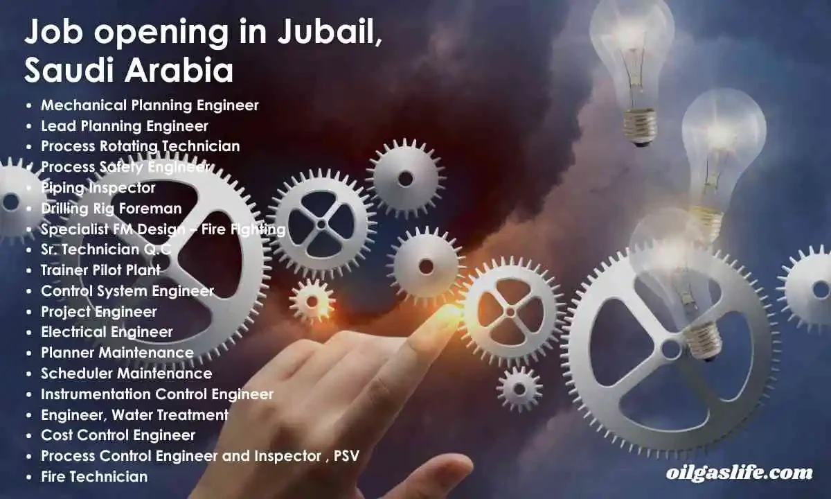 Job opening in Jubail, Saudi Arabia