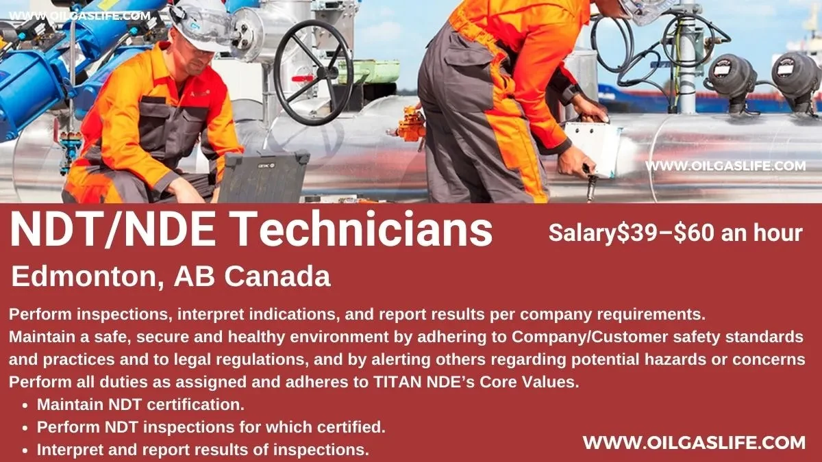 NDT/NDE Technicians Canada Job