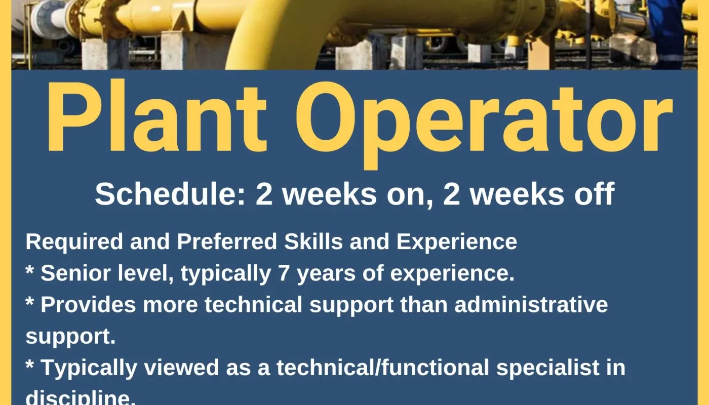 Plant Operator Fort McMurray Canada Job